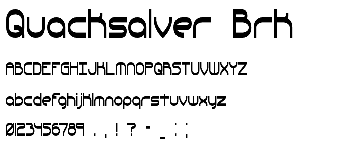 Quacksalver BRK font